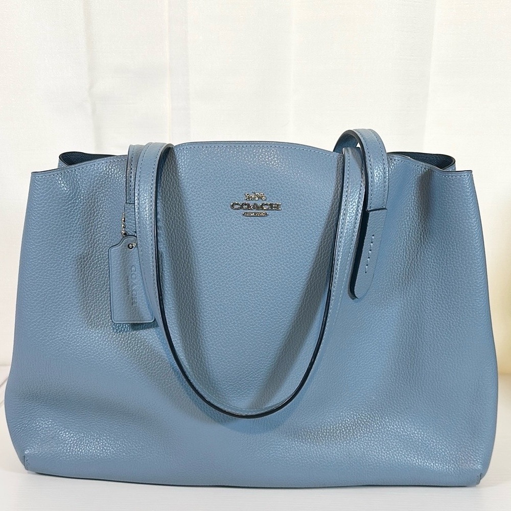 COACH Blue Charlie Carryall 40 Leather Bag